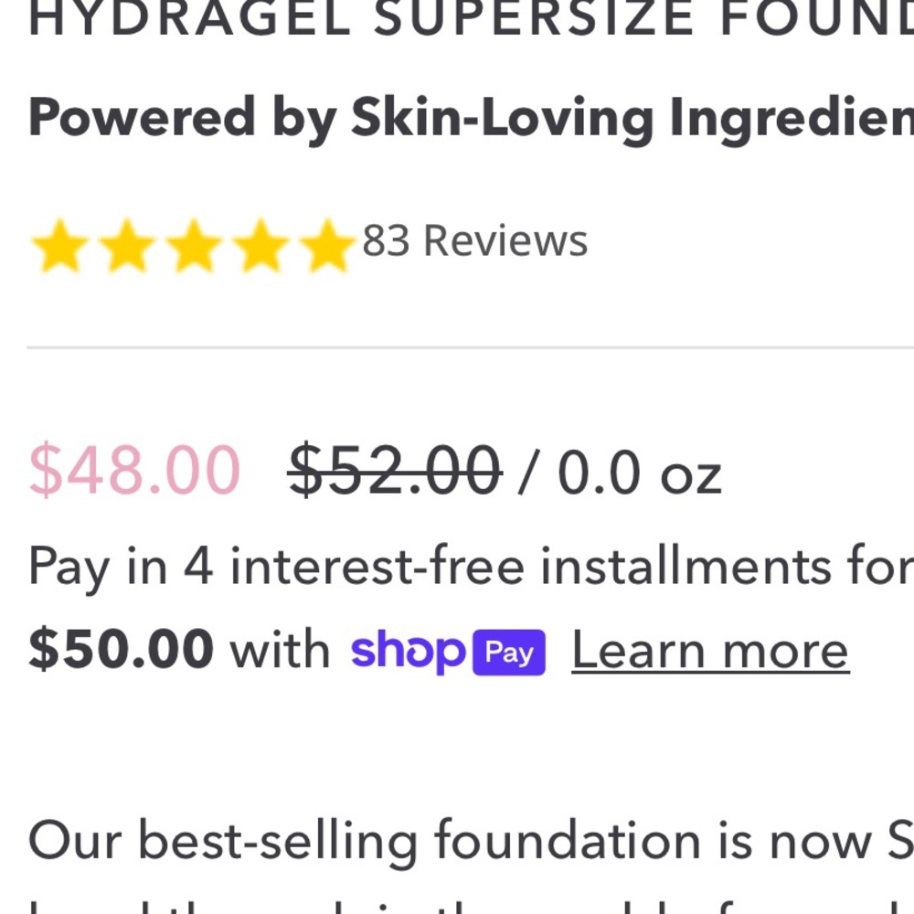 Doll 10 HydraGel Foundation retails $48 New!  color Deep - Picture 6 of 6